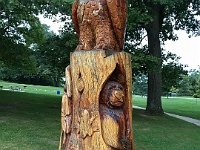 2016-08-27 Trail Fest 10K by Running Lab  A cool carving on a tree stump. : 10K, kasdorf, race, running, Trail Run